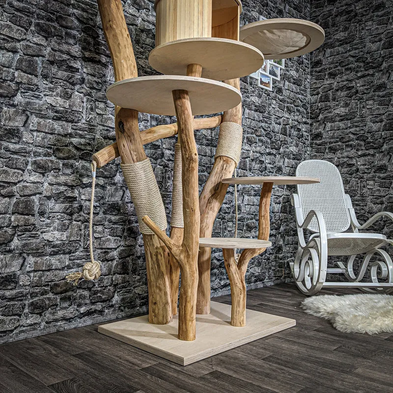 Naturkratzbaum 2241 Kratzbaum Natur Holz Design 160 cm hoch