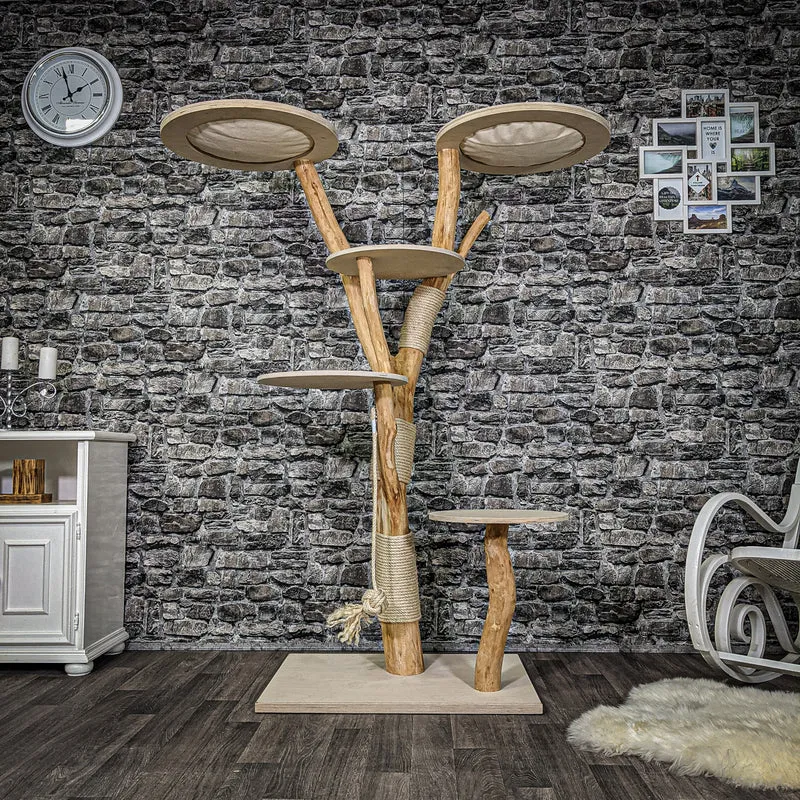 Naturkratzbaum 2240 Kratzbaum Natur Holz Design 175 cm hoch