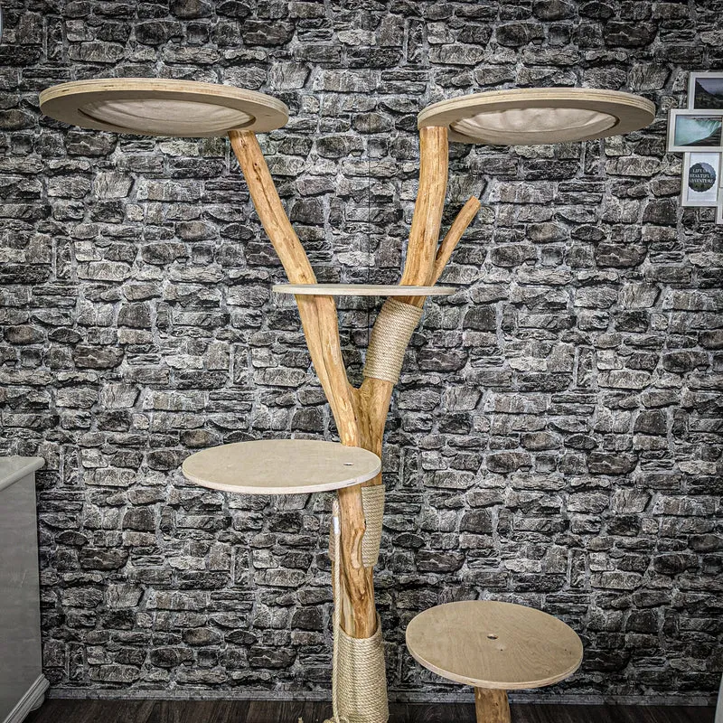 Naturkratzbaum 2240 Kratzbaum Natur Holz Design 175 cm hoch