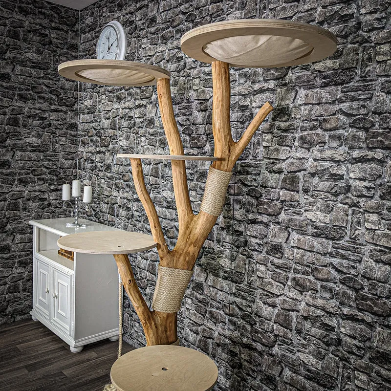 Naturkratzbaum 2240 Kratzbaum Natur Holz Design 175 cm hoch