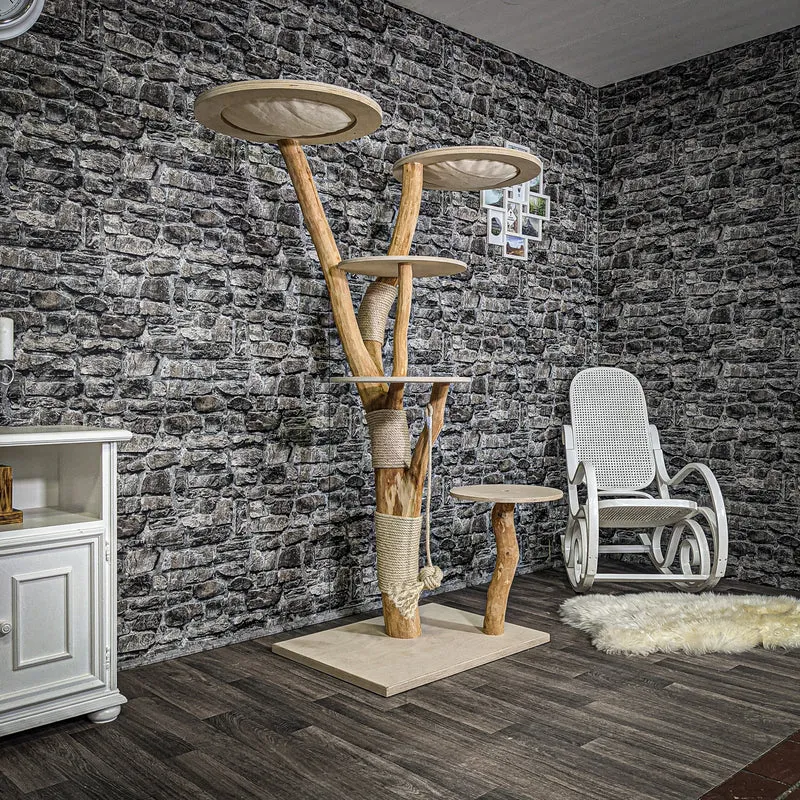 Naturkratzbaum 2240 Kratzbaum Natur Holz Design 175 cm hoch