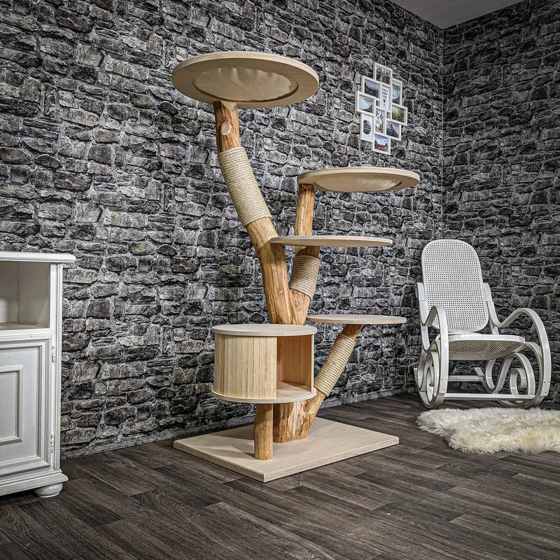 Naturkratzbaum 2239 Kratzbaum Natur Holz Design 150 cm hoch