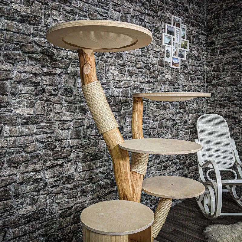 Naturkratzbaum 2239 Kratzbaum Natur Holz Design 150 cm hoch