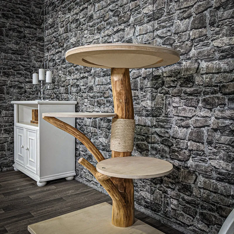 Naturkratzbaum 2238 Kratzbaum Natur Holz Design 100 cm hoch