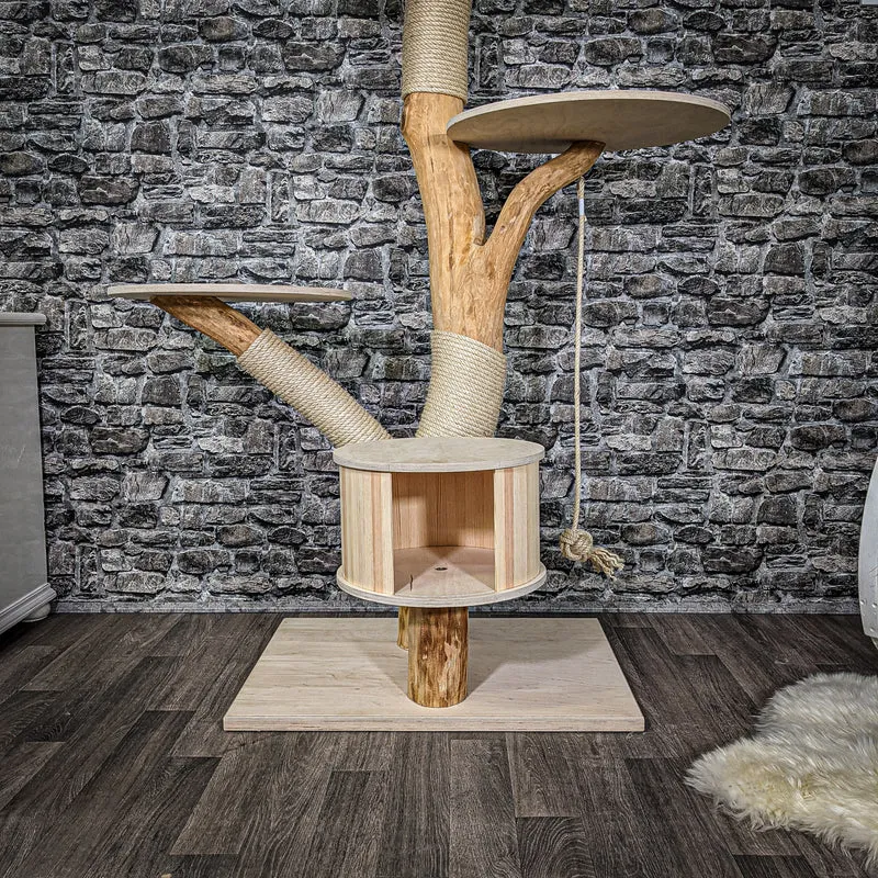 Naturkratzbaum 2237 Kratzbaum Natur Holz Design 155 cm hoch