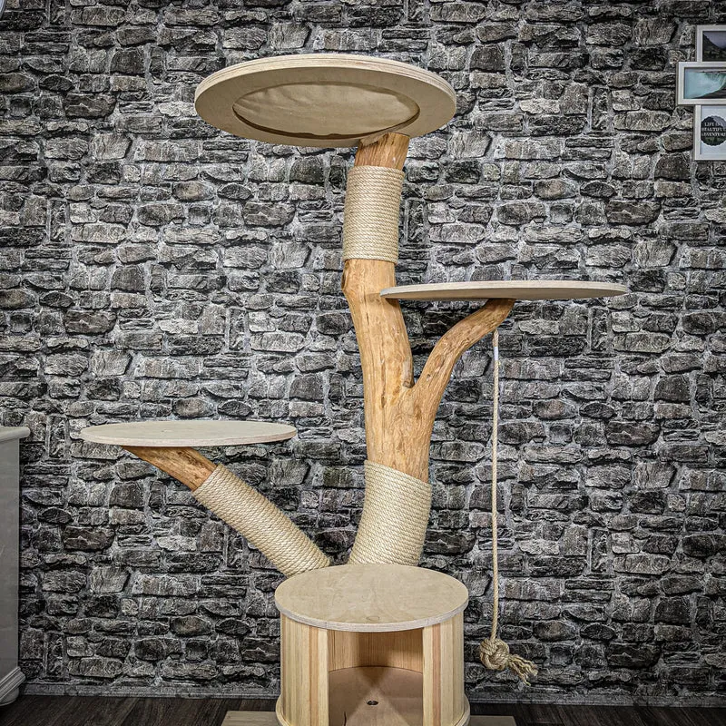 Naturkratzbaum 2237 Kratzbaum Natur Holz Design 155 cm hoch