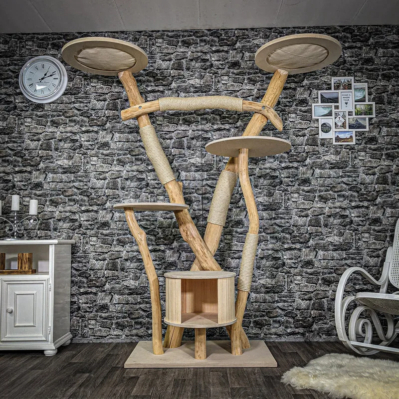 Naturkratzbaum 2236 Kratzbaum Natur Holz Design 205 cm hoch