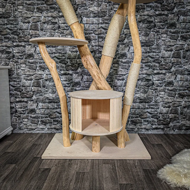 Naturkratzbaum 2236 Kratzbaum Natur Holz Design 205 cm hoch