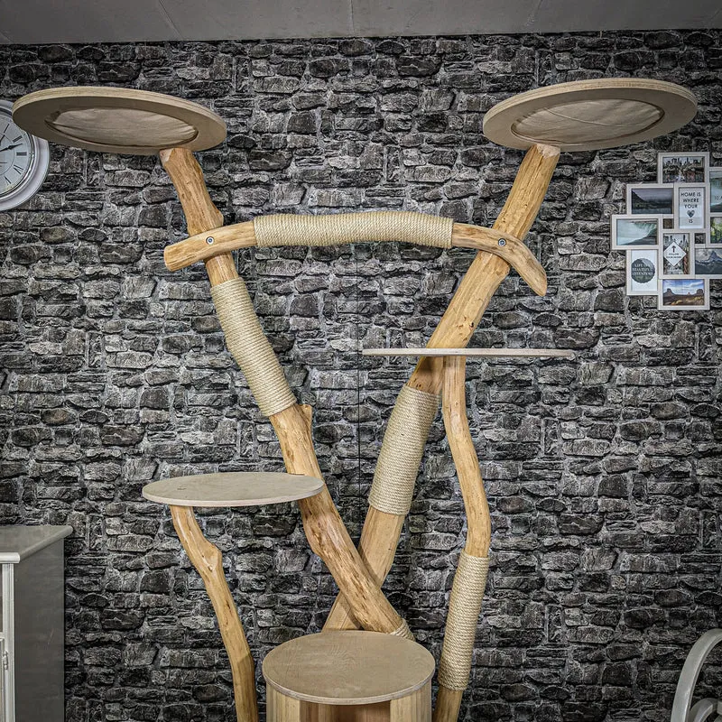 Naturkratzbaum 2236 Kratzbaum Natur Holz Design 205 cm hoch