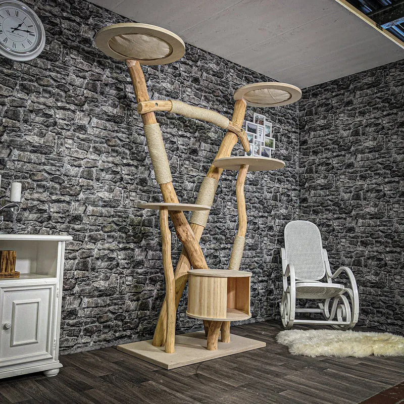 Naturkratzbaum 2236 Kratzbaum Natur Holz Design 205 cm hoch