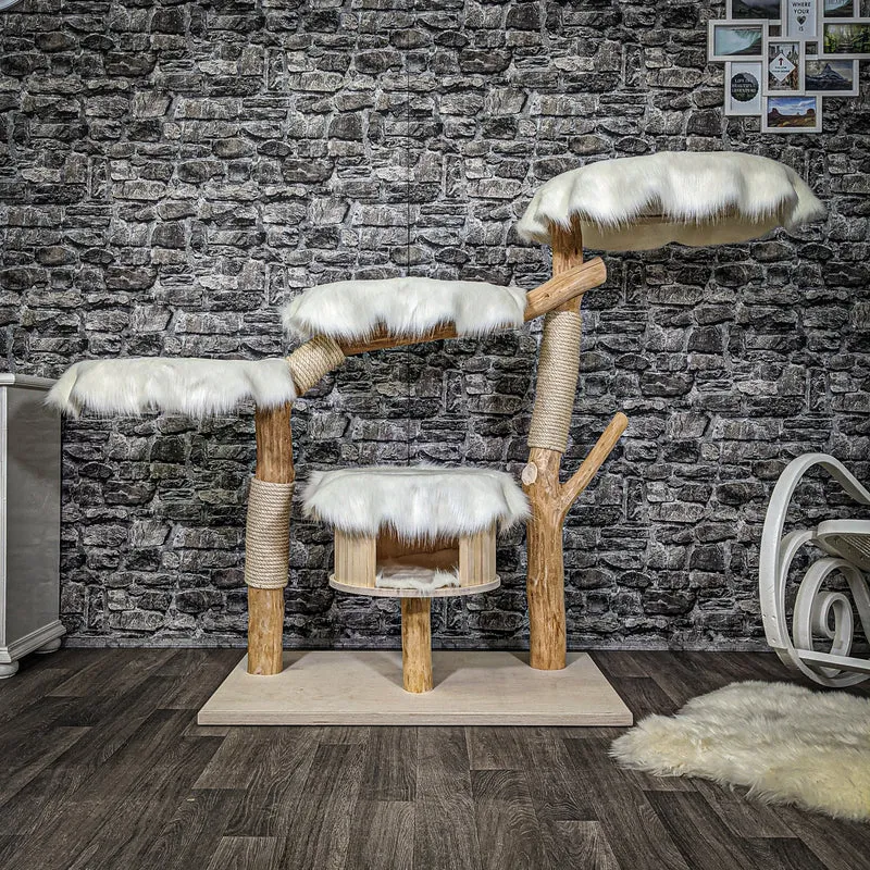 Naturkratzbaum 2235 Kratzbaum Natur Holz Design 122 cm hoch