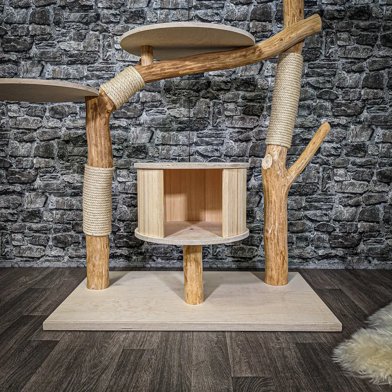 Naturkratzbaum 2235 Kratzbaum Natur Holz Design 122 cm hoch
