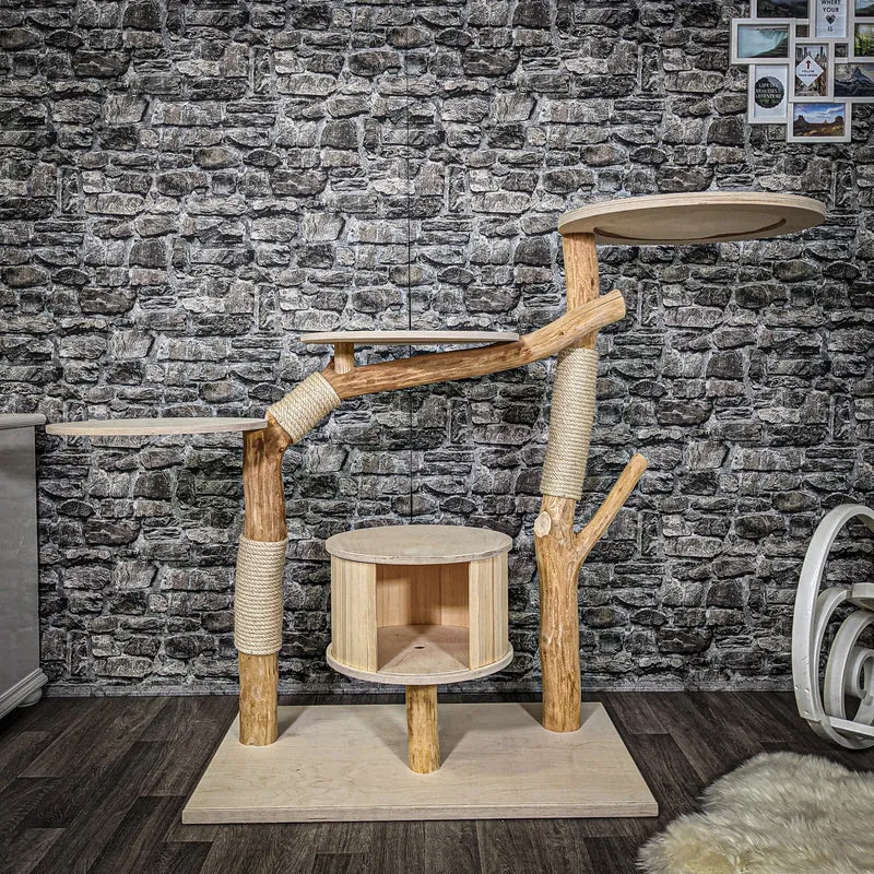 Naturkratzbaum 2235 Kratzbaum Natur Holz Design 122 cm hoch