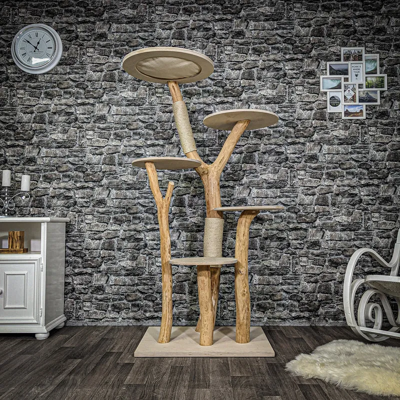 Naturkratzbaum 2234 Kratzbaum Natur Holz Design 175 cm hoch