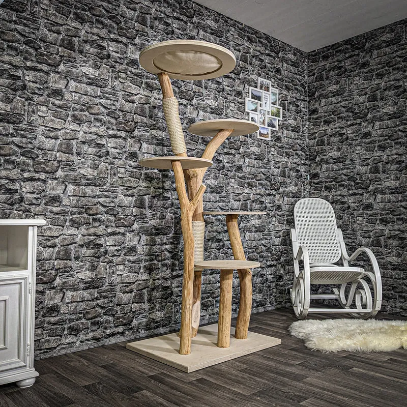 Naturkratzbaum 2234 Kratzbaum Natur Holz Design 175 cm hoch
