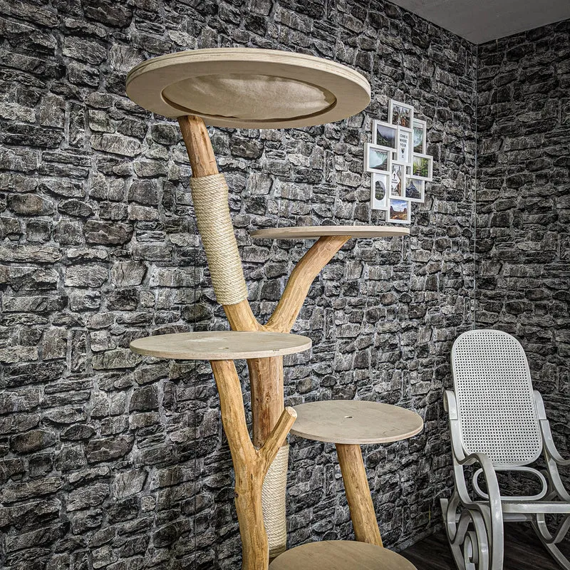 Naturkratzbaum 2234 Kratzbaum Natur Holz Design 175 cm hoch