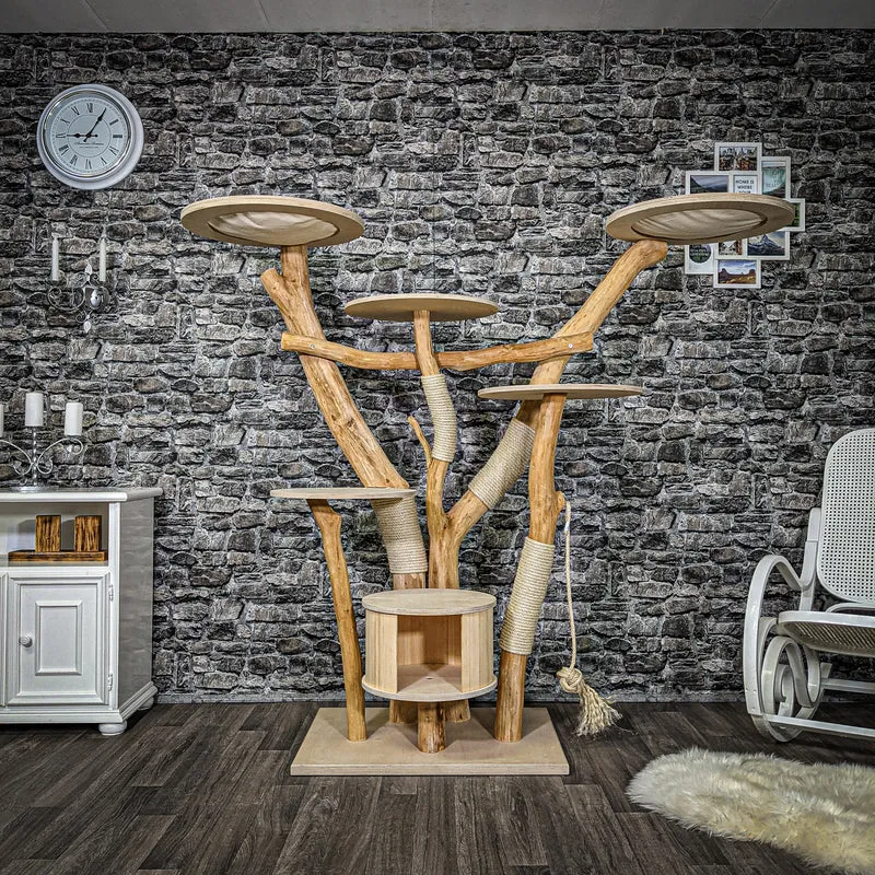 Naturkratzbaum 2217 Kratzbaum Natur Holz Design 170 cm hoch