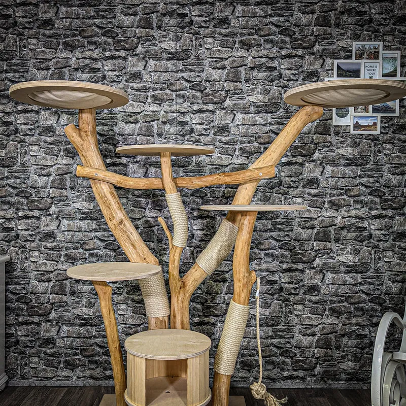 Naturkratzbaum 2217 Kratzbaum Natur Holz Design 170 cm hoch