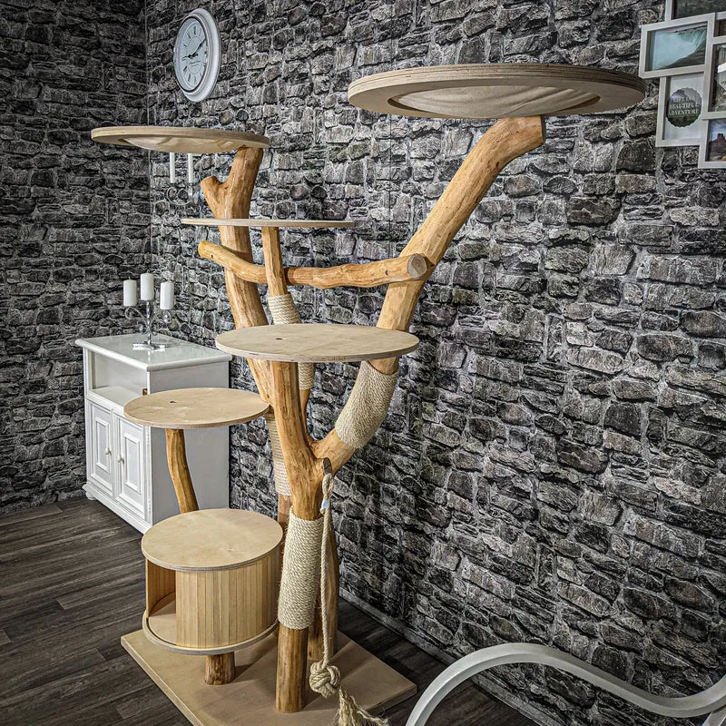 Naturkratzbaum 2217 Kratzbaum Natur Holz Design 170 cm hoch