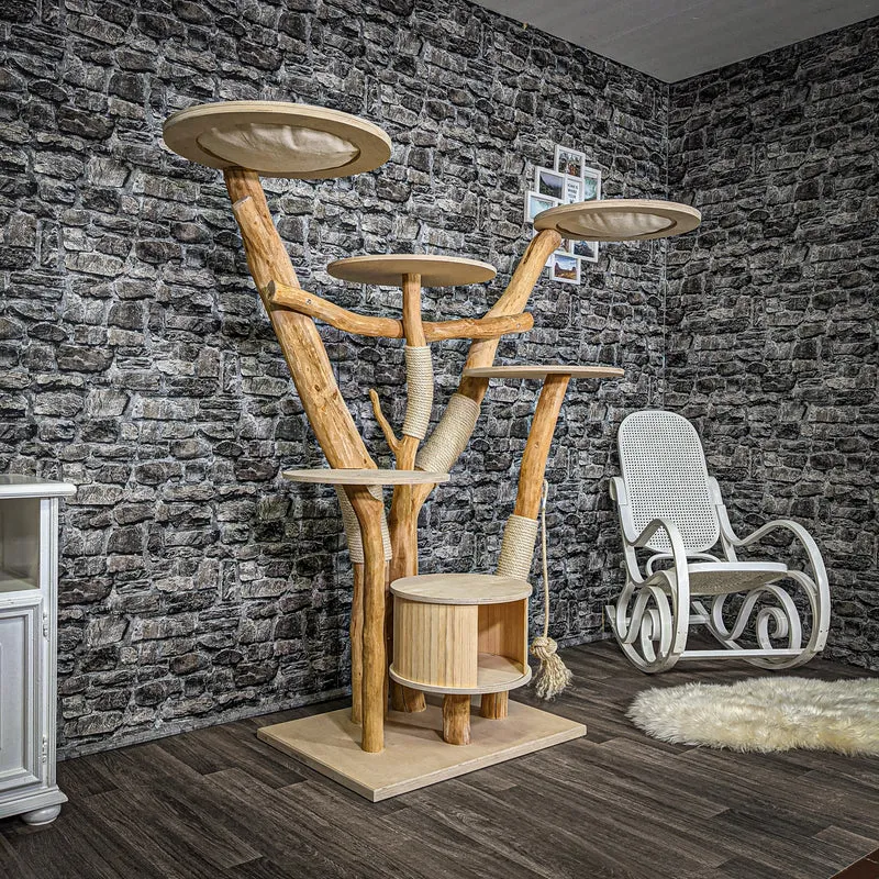 Naturkratzbaum 2217 Kratzbaum Natur Holz Design 170 cm hoch