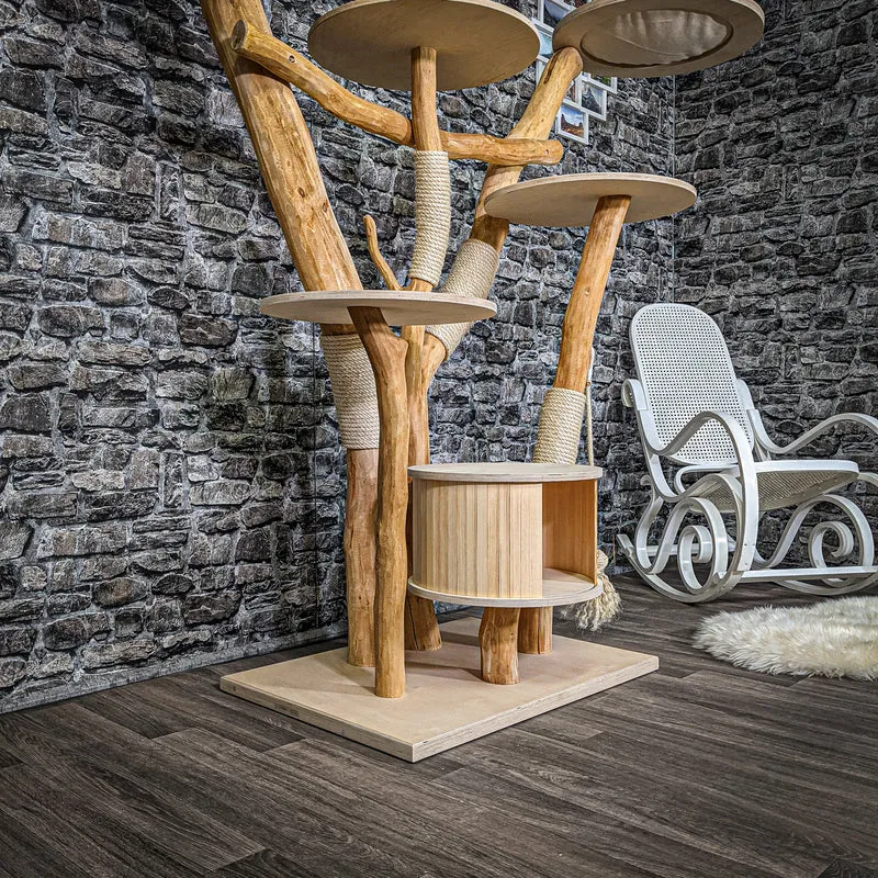 Naturkratzbaum 2217 Kratzbaum Natur Holz Design 170 cm hoch