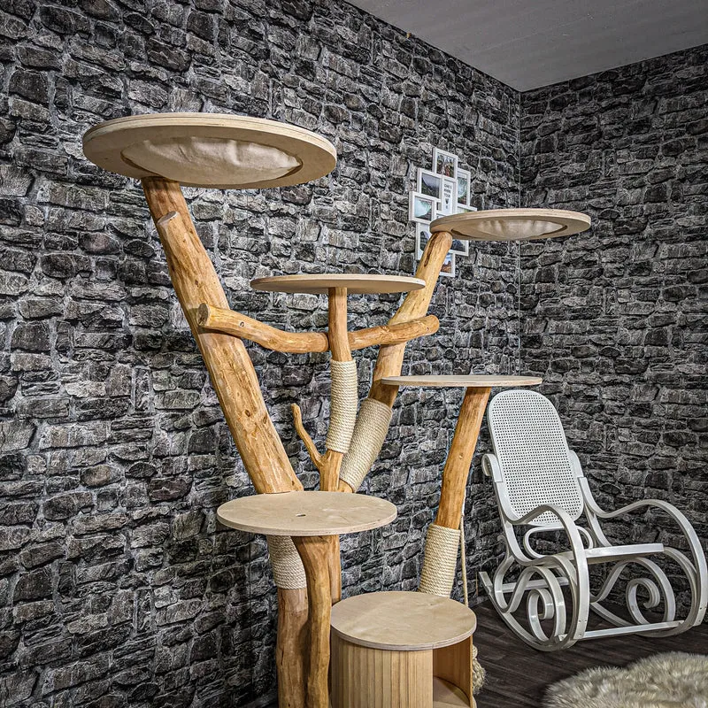 Naturkratzbaum 2217 Kratzbaum Natur Holz Design 170 cm hoch
