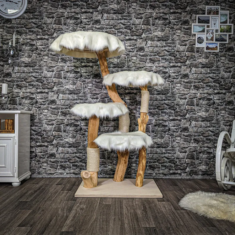 Naturkratzbaum 2218 Kratzbaum Natur Holz Design 145 cm hoch