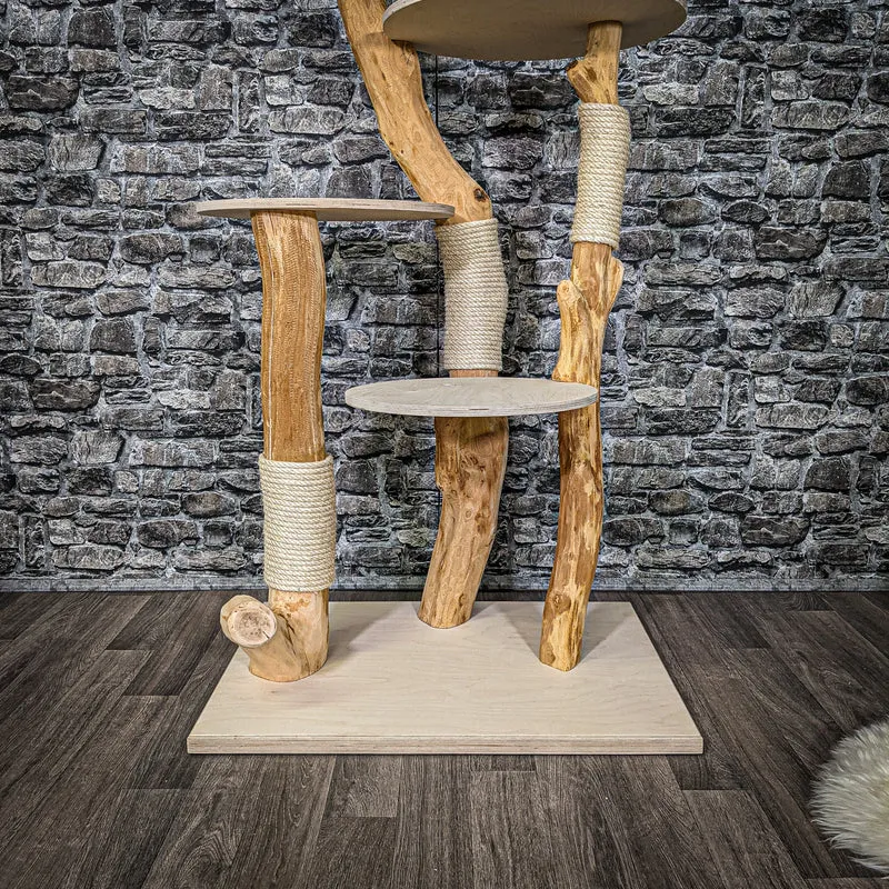 Naturkratzbaum 2218 Kratzbaum Natur Holz Design 145 cm hoch