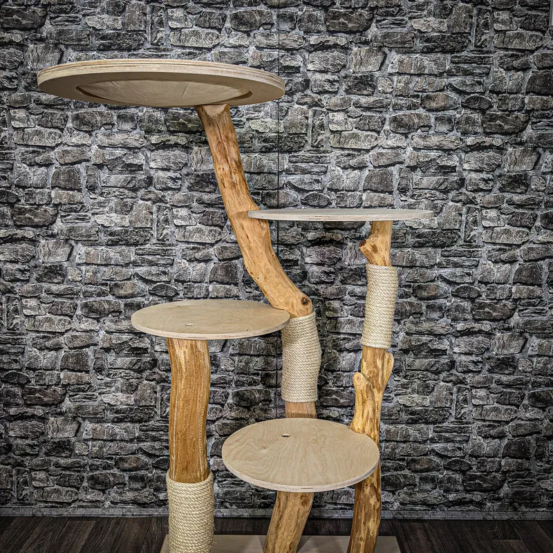 Naturkratzbaum 2218 Kratzbaum Natur Holz Design 145 cm hoch
