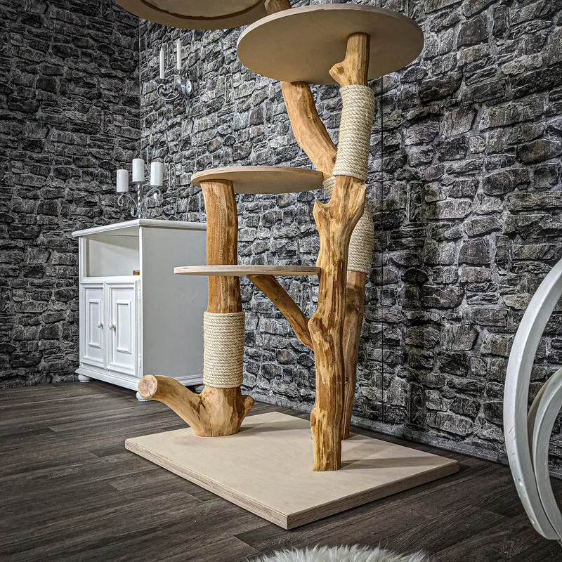 Naturkratzbaum 2218 Kratzbaum Natur Holz Design 145 cm hoch