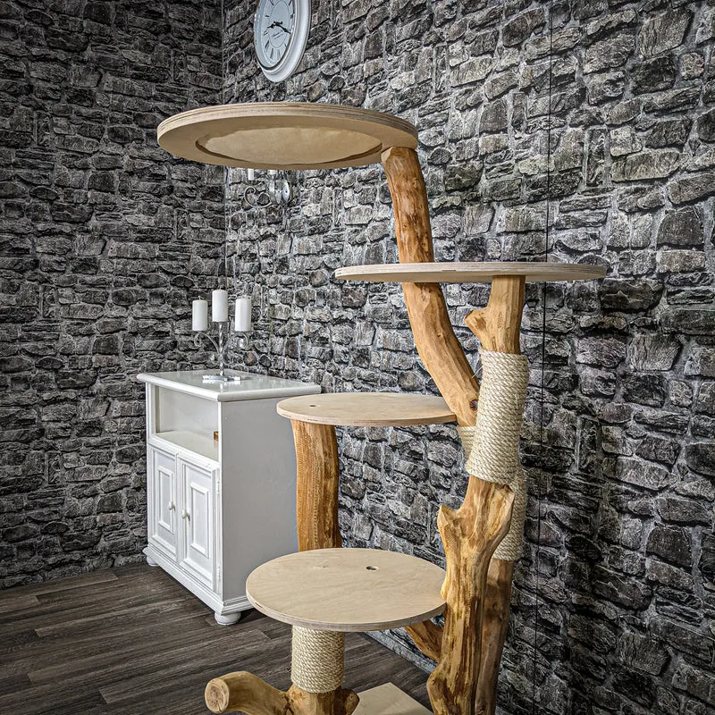 Naturkratzbaum 2218 Kratzbaum Natur Holz Design 145 cm hoch