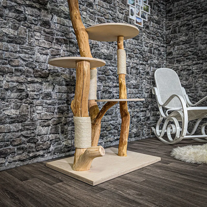 Naturkratzbaum 2218 Kratzbaum Natur Holz Design 145 cm hoch
