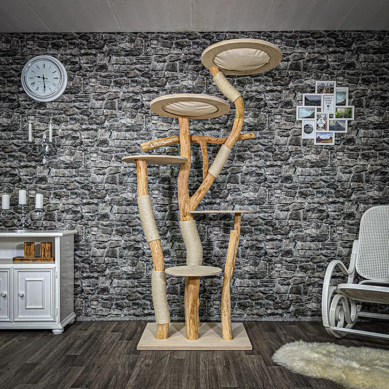 Naturkratzbaum 2219 Kratzbaum Natur Holz Design 205 cm hoch