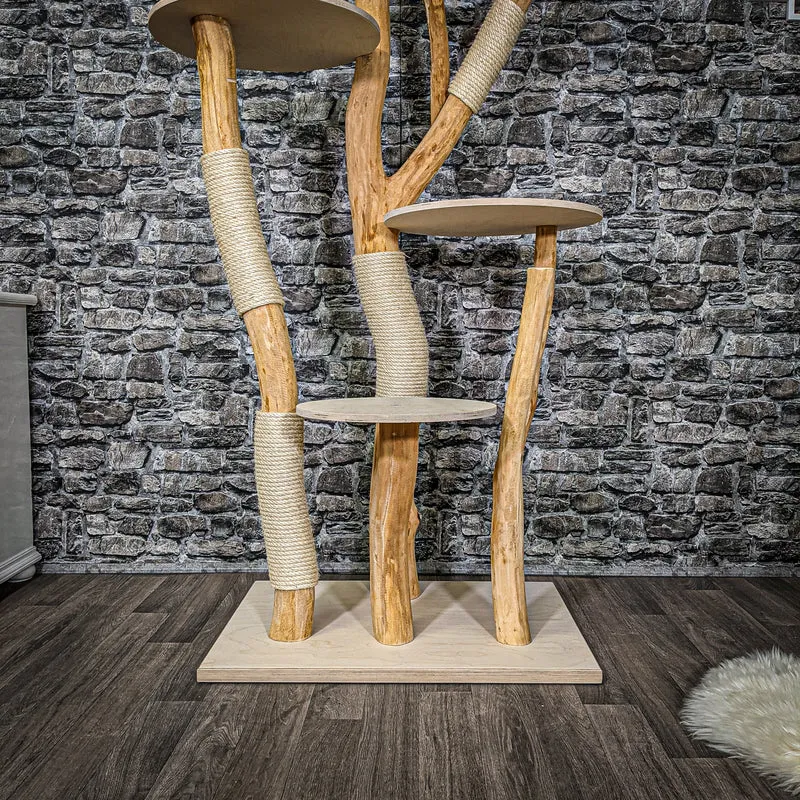 Naturkratzbaum 2219 Kratzbaum Natur Holz Design 205 cm hoch