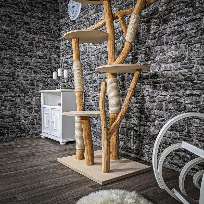 Naturkratzbaum 2219 Kratzbaum Natur Holz Design 205 cm hoch