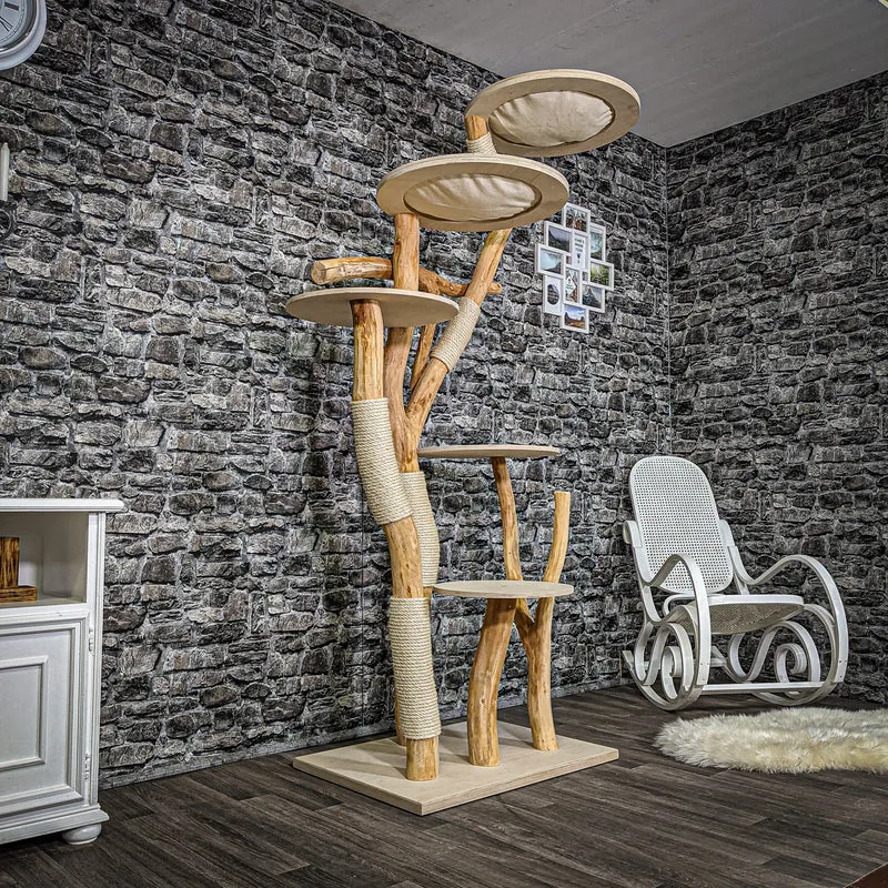 Naturkratzbaum 2219 Kratzbaum Natur Holz Design 205 cm hoch