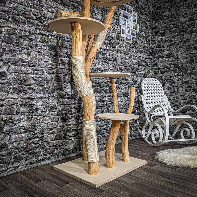Naturkratzbaum 2219 Kratzbaum Natur Holz Design 205 cm hoch