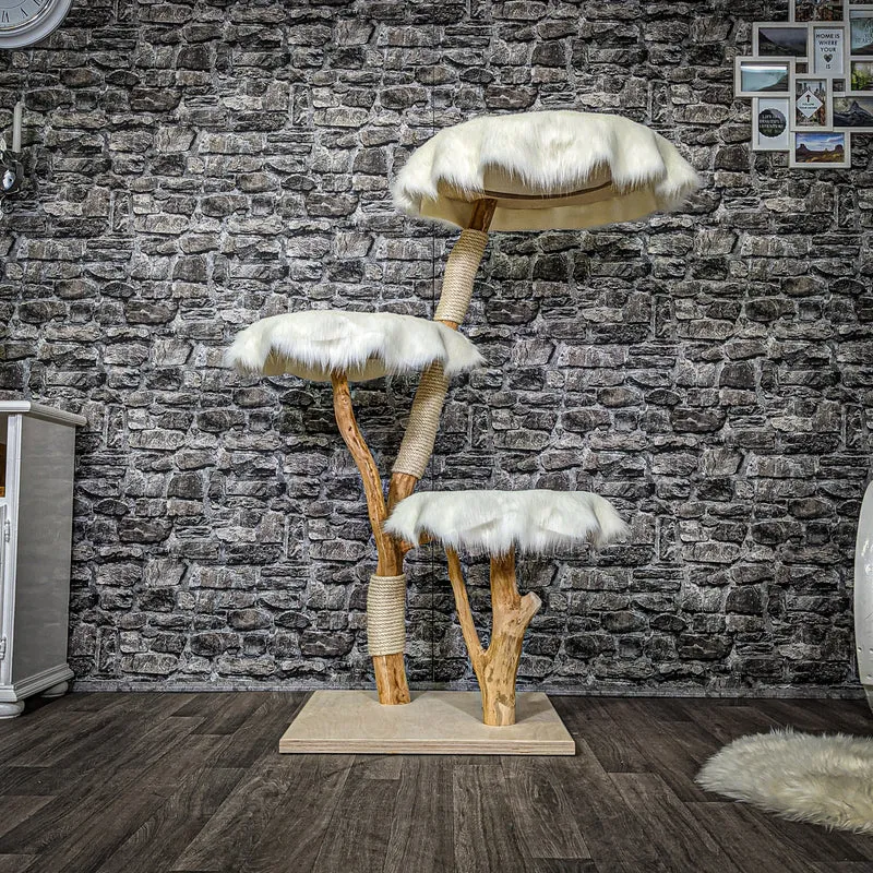 Naturkratzbaum 2220 Kratzbaum Natur Holz Design 135 cm hoch