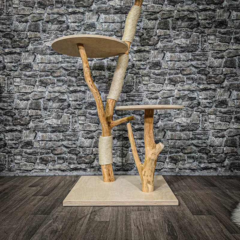 Naturkratzbaum 2220 Kratzbaum Natur Holz Design 135 cm hoch