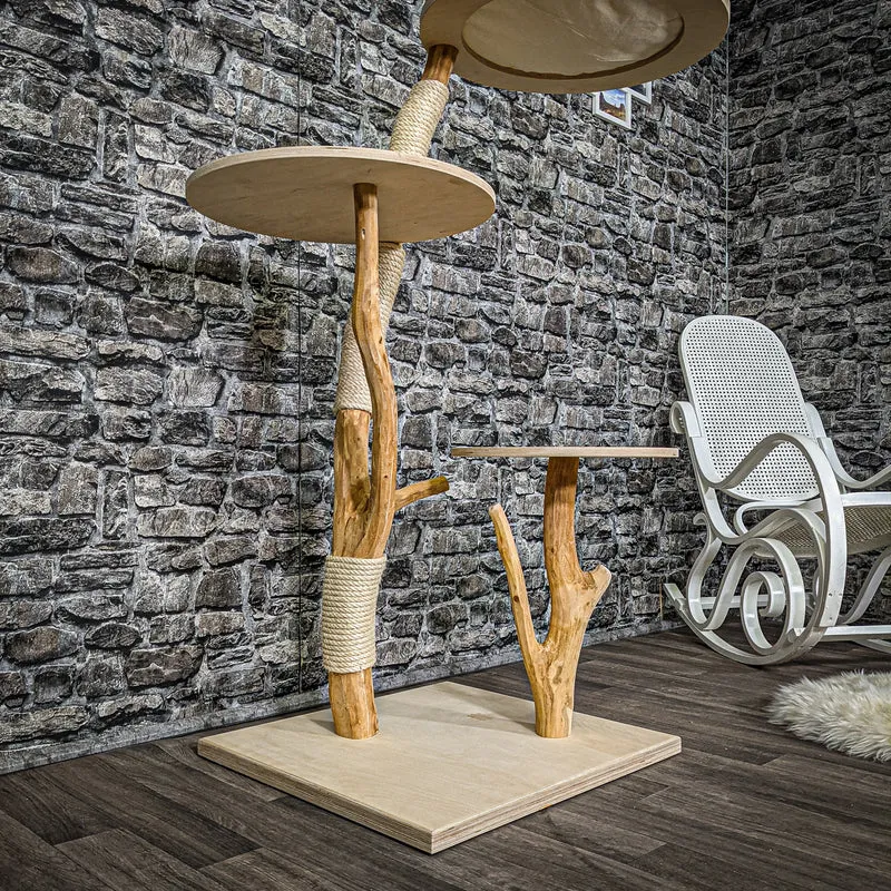 Naturkratzbaum 2220 Kratzbaum Natur Holz Design 135 cm hoch