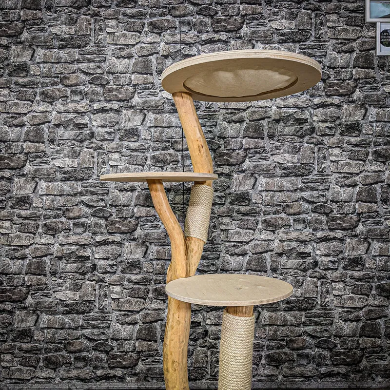 Naturkratzbaum 2221 Kratzbaum Natur Holz Design 135 cm hoch