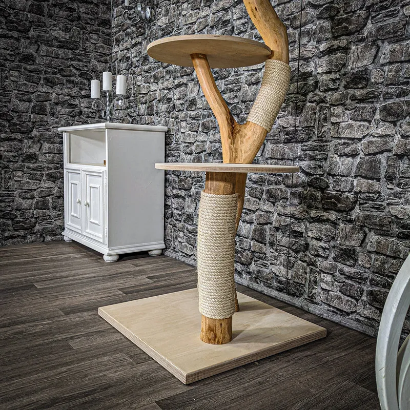 Naturkratzbaum 2221 Kratzbaum Natur Holz Design 135 cm hoch