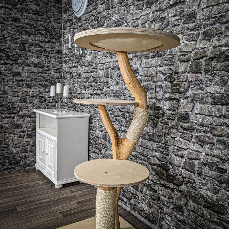 Naturkratzbaum 2221 Kratzbaum Natur Holz Design 135 cm hoch