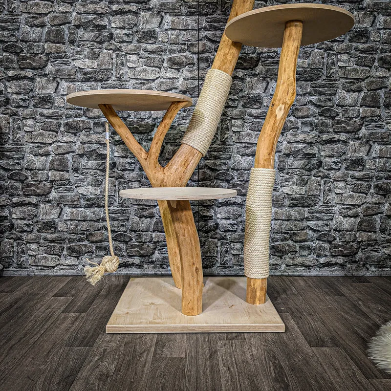Naturkratzbaum 2223 Kratzbaum Natur Holz Design 145 cm hoch