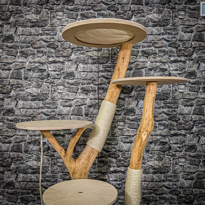 Naturkratzbaum 2223 Kratzbaum Natur Holz Design 145 cm hoch