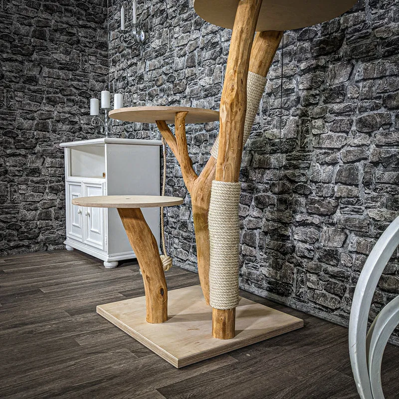 Naturkratzbaum 2223 Kratzbaum Natur Holz Design 145 cm hoch