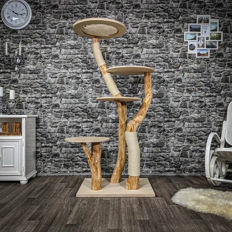 Naturkratzbaum 2224 Kratzbaum Natur Holz Design 170 cm hoch