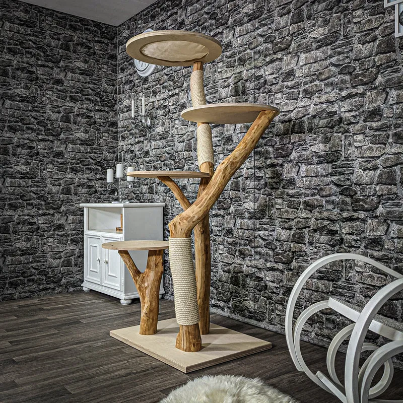 Naturkratzbaum 2224 Kratzbaum Natur Holz Design 170 cm hoch