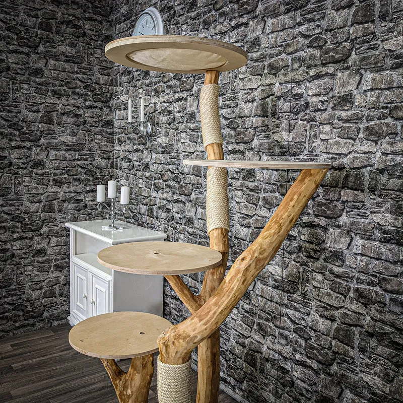 Naturkratzbaum 2224 Kratzbaum Natur Holz Design 170 cm hoch