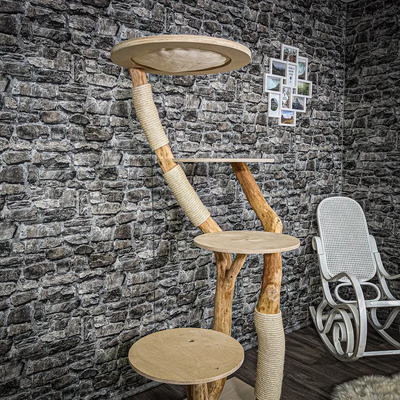 Naturkratzbaum 2224 Kratzbaum Natur Holz Design 170 cm hoch